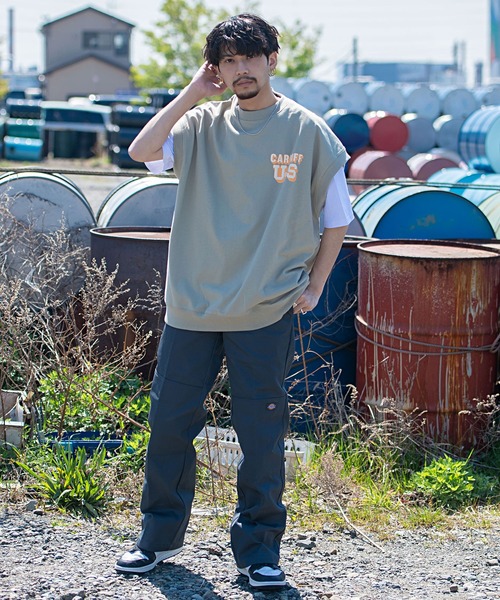 SILVER BULLET(シルバーバレット)の「『CavariA/キャバリア』USAコットン裏毛スウェットベスト×半袖Tシャツセット(Tシャツ/カットソー・メンズ・ブルー/ターコイズブルー/グレイッシュベージュ/スミクロ・L/M)」の15枚目の写真