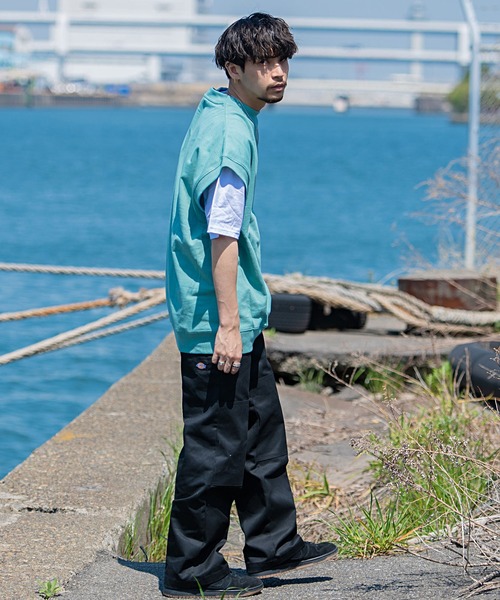 SILVER BULLET(シルバーバレット)の「『CavariA/キャバリア』USAコットン裏毛スウェットベスト×半袖Tシャツセット(Tシャツ/カットソー・メンズ・ブルー/ターコイズブルー/グレイッシュベージュ/スミクロ・L/M)」の22枚目の写真