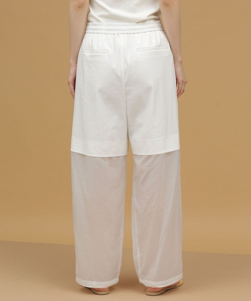 AMOMENTO sheer layered pants シアーレイヤードパンツ AMOMENTO JP