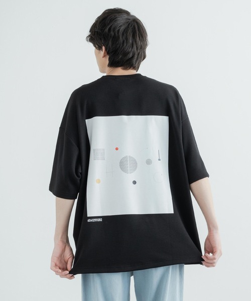 Rocky Monroe（ロッキーモンロー）の「オーバーサイズ 接触冷感 クールダンボールアートプリント半袖Tシャツ（Tシャツ/カットソー・メンズ・ブラック/ライトグレー系/ライトグレー系2/ライトグレー/ブラック系1/ライトグレー系1/ブラック系2/ホワイト/ブラック系/ホワイト系2/ホワイト系/ホワイト系1・M/L）」の7枚目の写真