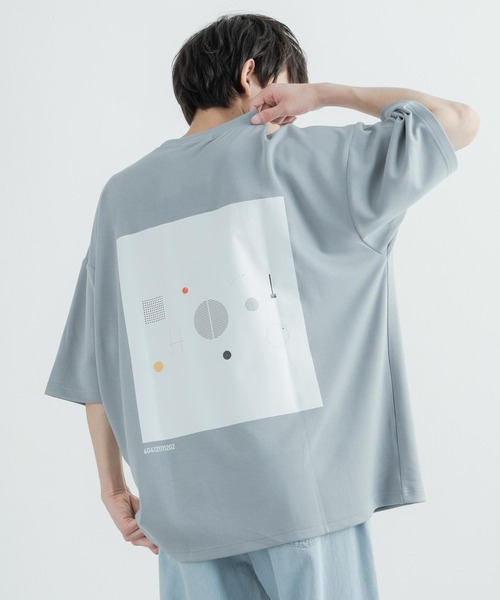 Rocky Monroe（ロッキーモンロー）の「オーバーサイズ 接触冷感 クールダンボールアートプリント半袖Tシャツ（Tシャツ/カットソー・メンズ・ブラック/ライトグレー系/ライトグレー系2/ライトグレー/ブラック系1/ライトグレー系1/ブラック系2/ホワイト/ブラック系/ホワイト系2/ホワイト系/ホワイト系1・M/L）」の11枚目の写真