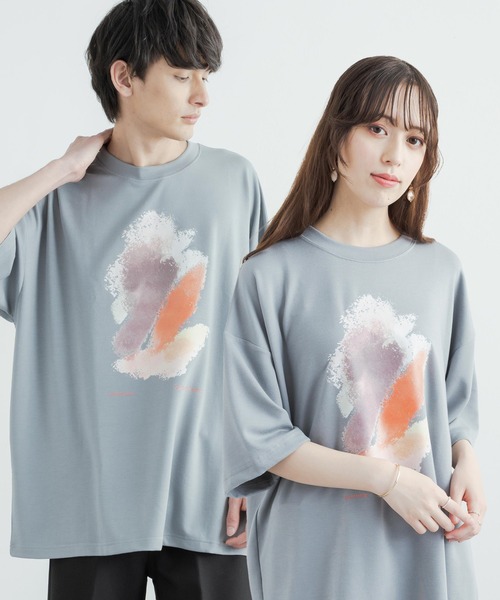 Rocky Monroe（ロッキーモンロー）の「オーバーサイズ 接触冷感 クールダンボールアートプリント半袖Tシャツ（Tシャツ/カットソー・メンズ・ブラック/ライトグレー系/ライトグレー系2/ライトグレー/ブラック系1/ライトグレー系1/ブラック系2/ホワイト/ブラック系/ホワイト系2/ホワイト系/ホワイト系1・M/L）」の12枚目の写真