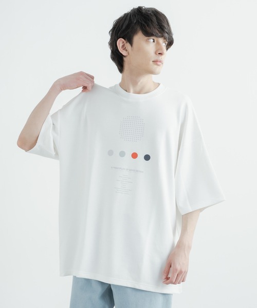 Rocky Monroe（ロッキーモンロー）の「オーバーサイズ 接触冷感 クールダンボールアートプリント半袖Tシャツ（Tシャツ/カットソー・メンズ・ブラック/ライトグレー系/ライトグレー系2/ライトグレー/ブラック系1/ライトグレー系1/ブラック系2/ホワイト/ブラック系/ホワイト系2/ホワイト系/ホワイト系1・M/L）」の15枚目の写真