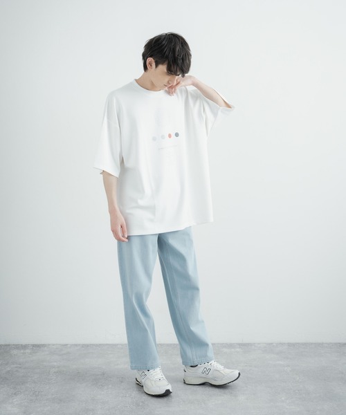 Rocky Monroe（ロッキーモンロー）の「オーバーサイズ 接触冷感 クールダンボールアートプリント半袖Tシャツ（Tシャツ/カットソー・メンズ・ブラック/ライトグレー系/ライトグレー系2/ライトグレー/ブラック系1/ライトグレー系1/ブラック系2/ホワイト/ブラック系/ホワイト系2/ホワイト系/ホワイト系1・M/L）」の16枚目の写真