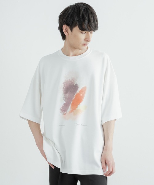 Rocky Monroe（ロッキーモンロー）の「オーバーサイズ 接触冷感 クールダンボールアートプリント半袖Tシャツ（Tシャツ/カットソー・メンズ・ブラック/ライトグレー系/ライトグレー系2/ライトグレー/ブラック系1/ライトグレー系1/ブラック系2/ホワイト/ブラック系/ホワイト系2/ホワイト系/ホワイト系1・M/L）」の19枚目の写真