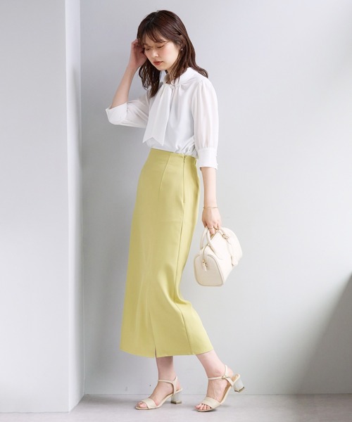 natural couture(ナチュラルクチュール)の「袖口パールノット結び6分袖ブラウス(シャツ/ブラウス・レディース・ラベンダー/サックスブルー/ピンクベージュ/その他2/その他1/オフホワイト・FREE)」の8枚目の写真