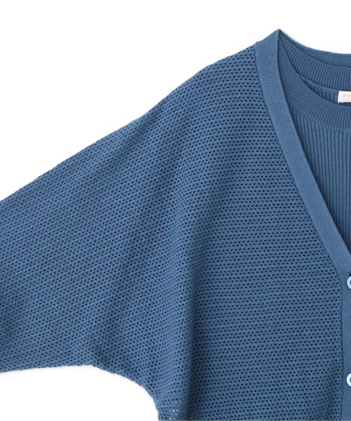 PROPORTION BODY DRESSING(プロポーションボディドレッシング)の「透かしカーディガン×ナローリブニットワンピース / 1212240501(ワンピース・レディース・ピンク/ブルー/ブルー系その他・MEDIUM/SMALL)」の13枚目の写真