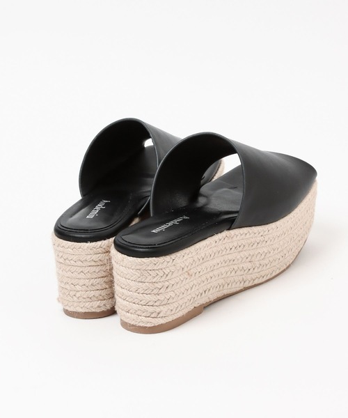 Andemiu（アンデミュウ）の「スクエアジュートサンダル299791（サンダル・レディース・ブラック/ホワイト・SMALL/MEDIUM/LARGE）」の7枚目の写真