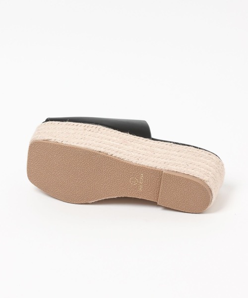 Andemiu（アンデミュウ）の「スクエアジュートサンダル299791（サンダル・レディース・ブラック/ホワイト・SMALL/MEDIUM/LARGE）」の11枚目の写真