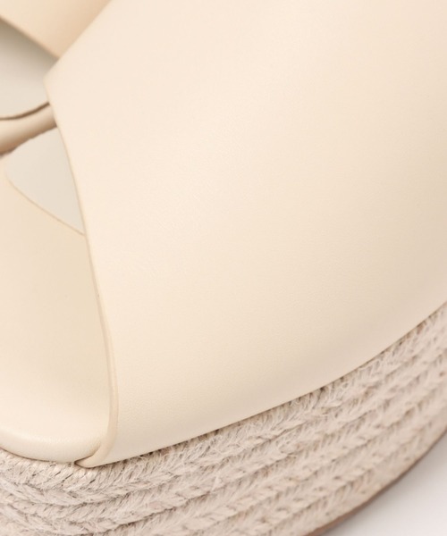 Andemiu（アンデミュウ）の「スクエアジュートサンダル299791（サンダル・レディース・ブラック/ホワイト・SMALL/MEDIUM/LARGE）」の8枚目の写真