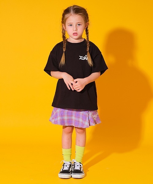X-girl Stages（エックスガールステージス）の「【オンライン限定】ヒョウ柄ボックスロゴ半袖Tシャツ（Tシャツ/カットソー・キッズ・ブラック/ホワイト/ラベンダー・90cm/130cm/140cm/110cm/100cm/120cm）」の20枚目の写真