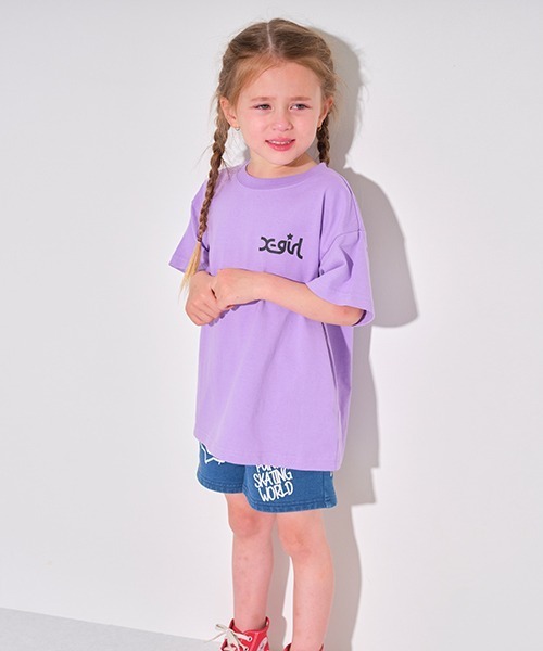X-girl Stages（エックスガールステージス）の「【オンライン限定】ヒョウ柄ボックスロゴ半袖Tシャツ（Tシャツ/カットソー・キッズ・ブラック/ホワイト/ラベンダー・90cm/130cm/140cm/110cm/100cm/120cm）」の19枚目の写真