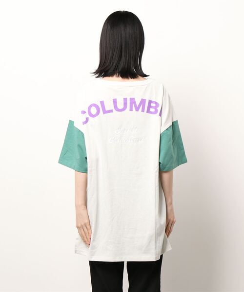 HONEYSUCKLE ROSE（ハニーサックルローズ）の「【HONEYSUCKLE ROSE】袖配色バックロゴＴシャツ（Tシャツ/カットソー・レディース・オフホワイト/グレー/ダークグレー・L/M）」の6枚目の写真