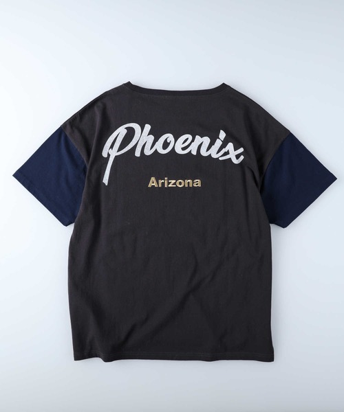 HONEYSUCKLE ROSE（ハニーサックルローズ）の「【HONEYSUCKLE ROSE】袖配色バックロゴＴシャツ（Tシャツ/カットソー・レディース・オフホワイト/グレー/ダークグレー・L/M）」の12枚目の写真