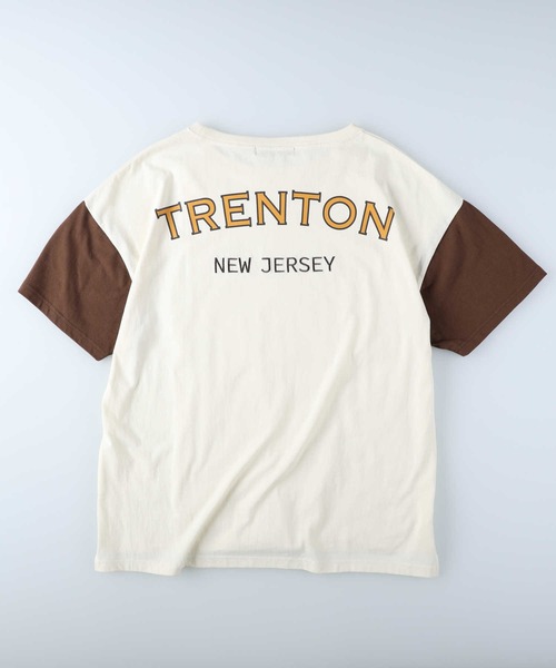 HONEYSUCKLE ROSE（ハニーサックルローズ）の「【HONEYSUCKLE ROSE】袖配色バックロゴＴシャツ（Tシャツ/カットソー・レディース・オフホワイト/グレー/ダークグレー・L/M）」の14枚目の写真