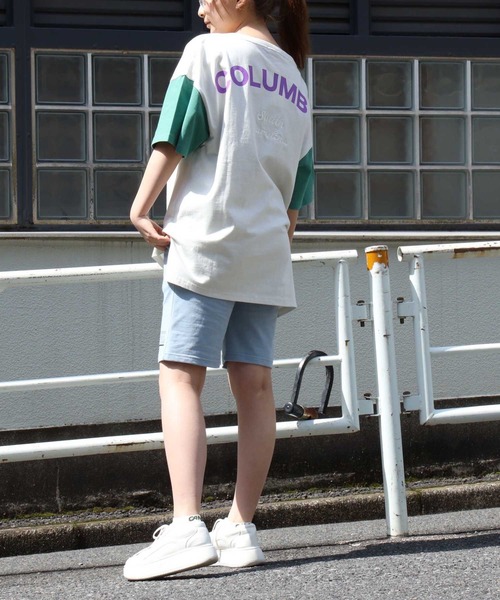 HONEYSUCKLE ROSE（ハニーサックルローズ）の「【HONEYSUCKLE ROSE】袖配色バックロゴＴシャツ（Tシャツ/カットソー・レディース・オフホワイト/グレー/ダークグレー・L/M）」の18枚目の写真