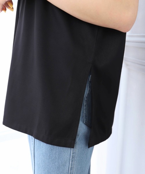 moment+（モーメントプラス）の「エステルストレッチサイドスリットVネックベスト（ベスト・レディース・ブラック/アイボリー/グレイッシュベージュ・M/L）」の10枚目の写真