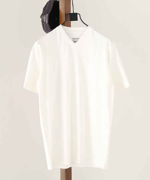 B.C STOCK(ベーセーストック)の「B/F V-neck SS-Tシャツ(Tシャツ/カットソー・メンズ・ホワイト/ネイビー/イエロー・MEDIUM/LARGE/X-LARGE)」の1枚目の写真