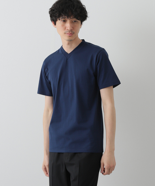 B.C STOCK(ベーセーストック)の「B/F V-neck SS-Tシャツ(Tシャツ/カットソー・メンズ・ホワイト/ネイビー/イエロー・MEDIUM/LARGE/X-LARGE)」の5枚目の写真