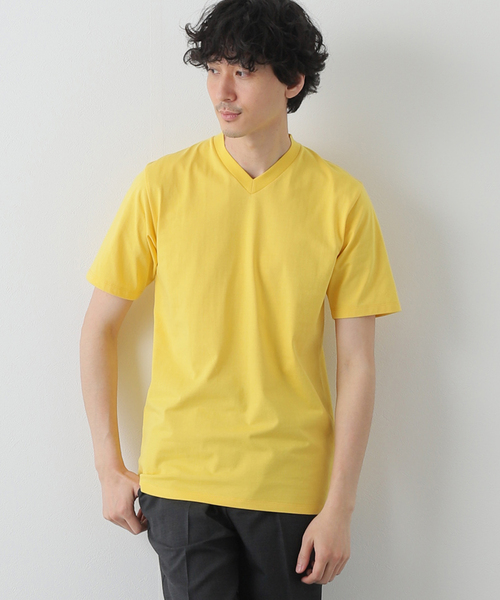 B.C STOCK(ベーセーストック)の「B/F V-neck SS-Tシャツ(Tシャツ/カットソー・メンズ・ホワイト/ネイビー/イエロー・MEDIUM/LARGE/X-LARGE)」の6枚目の写真