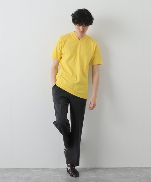 B.C STOCK(ベーセーストック)の「B/F V-neck SS-Tシャツ(Tシャツ/カットソー・メンズ・ホワイト/ネイビー/イエロー・MEDIUM/LARGE/X-LARGE)」の7枚目の写真