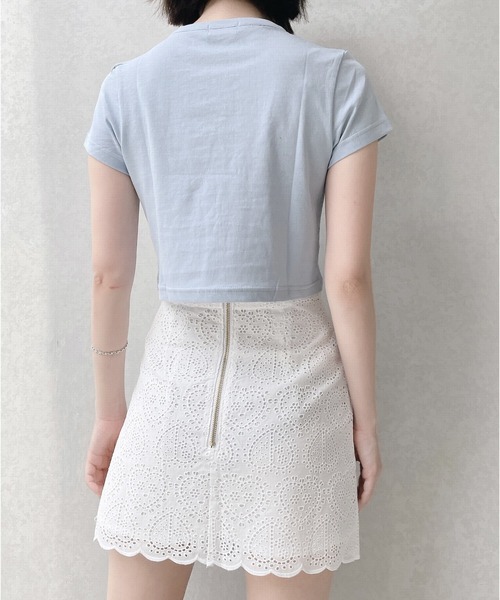 lilLilly（リルリリー）の「コンパクトロゴTシャツ（Tシャツ/カットソー・レディース・ホワイト/ブラック/ピンク/ブルー・FREE）」の14枚目の写真