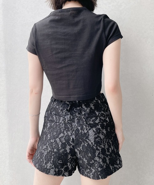 lilLilly（リルリリー）の「コンパクトロゴTシャツ（Tシャツ/カットソー・レディース・ホワイト/ブラック/ピンク/ブルー・FREE）」の13枚目の写真