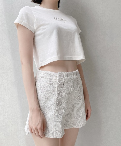 lilLilly（リルリリー）の「コンパクトロゴTシャツ（Tシャツ/カットソー・レディース・ホワイト/ブラック/ピンク/ブルー・FREE）」の7枚目の写真