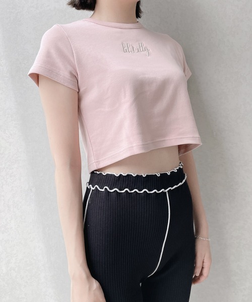 lilLilly（リルリリー）の「コンパクトロゴTシャツ（Tシャツ/カットソー・レディース・ホワイト/ブラック/ピンク/ブルー・FREE）」の6枚目の写真