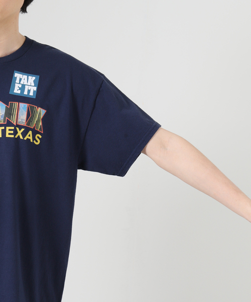 JOURNAL STANDARD(ジャーナルスタンダード)の「TAKE IT TAKE STORE TEXAS TEE(Tシャツ/カットソー・メンズ・イエロー/ネイビー・LARGE/MEDIUM)」の9枚目の写真