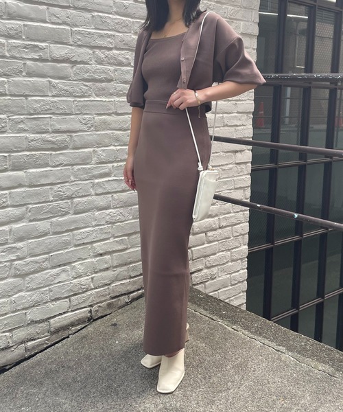 COLONY 2139（コロニートゥーワンスリーナイン）の「セットアップ対応/エステルヤーンペンシルスカート/バックスリットタイトスカート（スカート・レディース・ブラック/ネイビー/カーキ/モカ・MEDIUM/LARGE）」の11枚目の写真