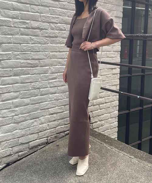 COLONY 2139（コロニートゥーワンスリーナイン）の「セットアップ対応/エステルヤーンペンシルスカート/バックスリットタイトスカート（スカート・レディース・ブラック/ネイビー/カーキ/モカ・MEDIUM/LARGE）」の15枚目の写真