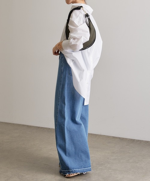 COLLAGE GALLARDAGALANTE（コラージュガリャルダガランテ）の「360度抜かりなし/バックボタン袖ギャザーシャツ（シャツ/ブラウス・レディース・ホワイト/パープル/ネイビー・FREE）」の17枚目の写真