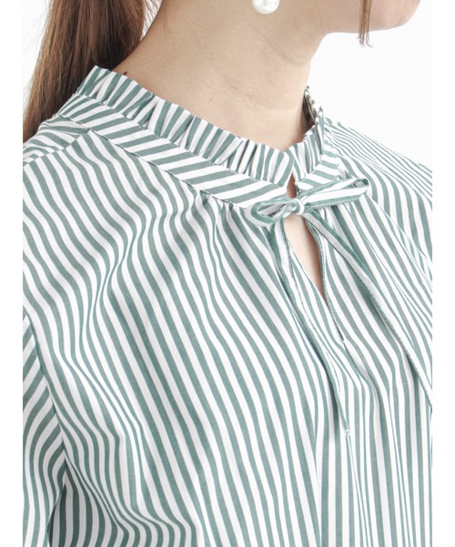 Te chichi（テチチ）の「前後2wayスタンドフリルブラウス（シャツ/ブラウス・レディース・ブラック/サックスブルー/ブルー/グリーン・ﾌﾘ-）」の14枚目の写真