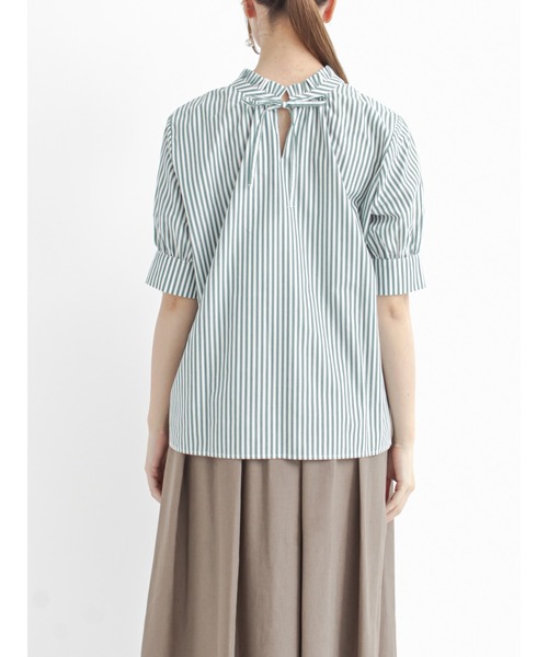 Te chichi（テチチ）の「前後2wayスタンドフリルブラウス（シャツ/ブラウス・レディース・ブラック/サックスブルー/ブルー/グリーン・ﾌﾘ-）」の12枚目の写真