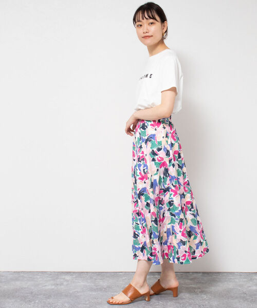 NOLLEY’S Sophi(ノーリーズソフィ)の「カットジャガードプリントスカート(スカート・レディース・ホワイト系その他4・38/36)」の11枚目の写真