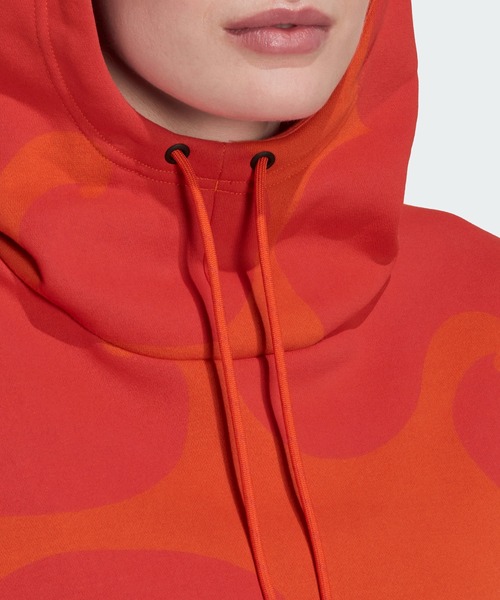 adidas（アディダス）の「マリメッコ クロップ フーディー / アディダス（レディース）（パーカー・レディース・パープル/オレンジ・SMALL/MEDIUM/LARGE/X-LARGE/XX-LARGE）」の9枚目の写真