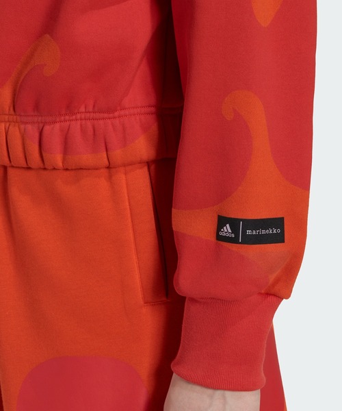 adidas（アディダス）の「マリメッコ クロップ フーディー / アディダス（レディース）（パーカー・レディース・パープル/オレンジ・SMALL/MEDIUM/LARGE/X-LARGE/XX-LARGE）」の10枚目の写真