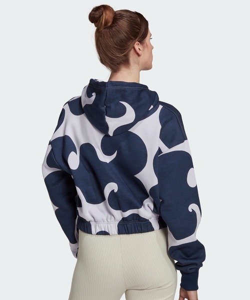 adidas（アディダス）の「マリメッコ クロップ フーディー / アディダス（レディース）（パーカー・レディース・パープル/オレンジ・SMALL/MEDIUM/LARGE/X-LARGE/XX-LARGE）」の4枚目の写真