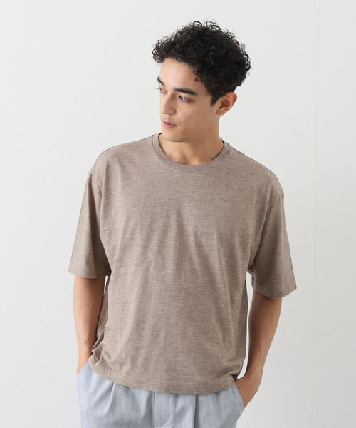 EDIFICE（エディフィス）の「【avancer / アボンシェル】メランジコットン Tシャツ（Tシャツ/カットソー・メンズ・オレンジ/ブルー/ベージュ/ホワイト/ネイビー・46/48）」の3枚目の写真