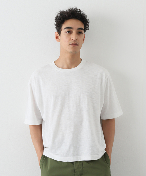 EDIFICE（エディフィス）の「【avancer / アボンシェル】メランジコットン Tシャツ（Tシャツ/カットソー・メンズ・オレンジ/ブルー/ベージュ/ホワイト/ネイビー・46/48）」の2枚目の写真