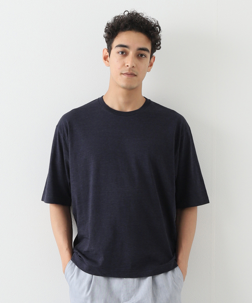 EDIFICE（エディフィス）の「【avancer / アボンシェル】メランジコットン Tシャツ（Tシャツ/カットソー・メンズ・オレンジ/ブルー/ベージュ/ホワイト/ネイビー・46/48）」の10枚目の写真