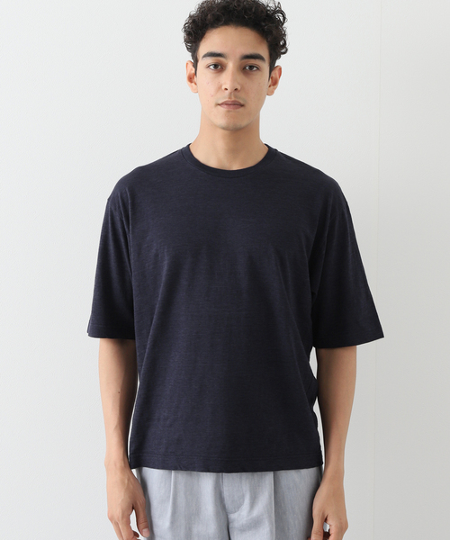 EDIFICE（エディフィス）の「【avancer / アボンシェル】メランジコットン Tシャツ（Tシャツ/カットソー・メンズ・オレンジ/ブルー/ベージュ/ホワイト/ネイビー・46/48）」の11枚目の写真