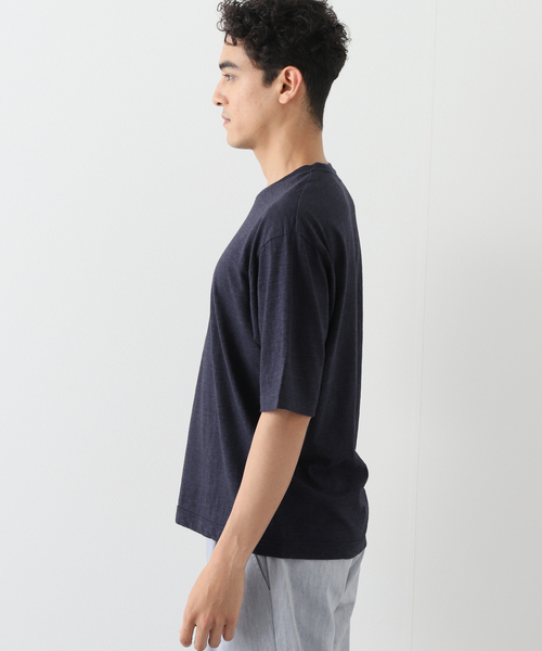 EDIFICE（エディフィス）の「【avancer / アボンシェル】メランジコットン Tシャツ（Tシャツ/カットソー・メンズ・オレンジ/ブルー/ベージュ/ホワイト/ネイビー・46/48）」の12枚目の写真