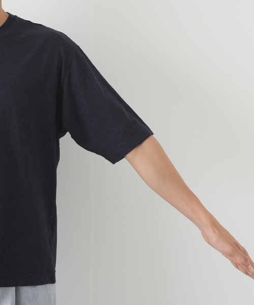 EDIFICE（エディフィス）の「【avancer / アボンシェル】メランジコットン Tシャツ（Tシャツ/カットソー・メンズ・オレンジ/ブルー/ベージュ/ホワイト/ネイビー・46/48）」の16枚目の写真