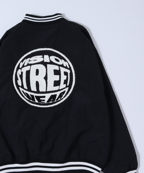 VISION STREET WEAR(ヴィジョンストリートウェア)の「【VISION STREET WEAR】ビッグシルエット ナイロンワッペンスタジャン(スタジャン・レディース・ネイビー系3/ネイビー系1/ネイビー系2/グリーン系2/ブラック系2/グリーン系3/グリーン系1/ブラック系1・LARGE/X-LARGE/MEDIUM)」の3枚目の写真