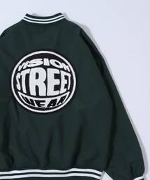 【VISION STREET WEAR】ビッグシルエット ナイロンワッペンスタジャン