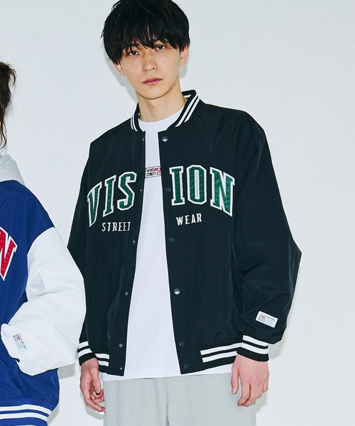 VISION STREET WEAR(ヴィジョンストリートウェア)の「【VISION STREET WEAR】ビッグシルエット ナイロンワッペンスタジャン(スタジャン・レディース・ネイビー系3/ネイビー系1/ネイビー系2/グリーン系2/ブラック系2/グリーン系3/グリーン系1/ブラック系1・LARGE/X-LARGE/MEDIUM)」の17枚目の写真