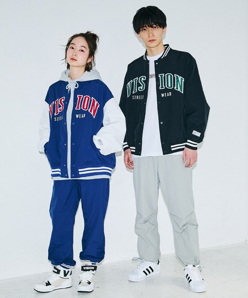 VISION STREET WEAR(ヴィジョンストリートウェア)の「【VISION STREET WEAR】ビッグシルエット ナイロンワッペンスタジャン(スタジャン・レディース・ネイビー系3/ネイビー系1/ネイビー系2/グリーン系2/ブラック系2/グリーン系3/グリーン系1/ブラック系1・LARGE/X-LARGE/MEDIUM)」の9枚目の写真