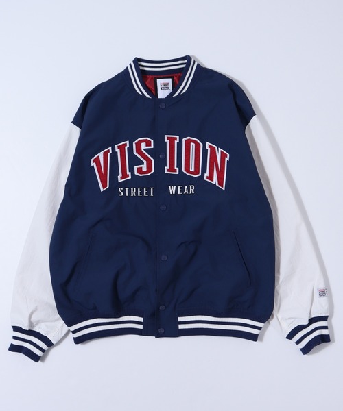 VISION STREET WEAR(ヴィジョンストリートウェア)の「【VISION STREET WEAR】ビッグシルエット ナイロンワッペンスタジャン(スタジャン・レディース・ネイビー系3/ネイビー系1/ネイビー系2/グリーン系2/ブラック系2/グリーン系3/グリーン系1/ブラック系1・LARGE/X-LARGE/MEDIUM)」の14枚目の写真